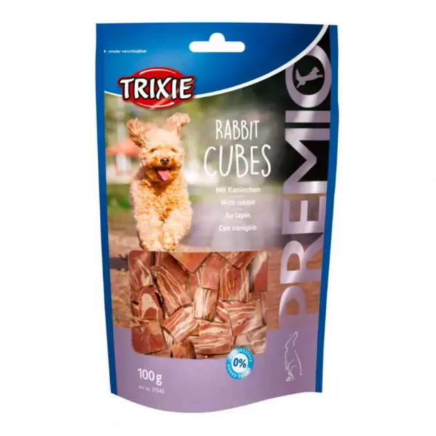 Ласощі для собак Rabbit Cubes з кроликом 100г Trixie TX-31545