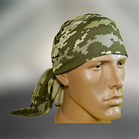 Бандана косынка платок военная тактичная армейская ВСУ на лицо и голову камуфляжная пиксель