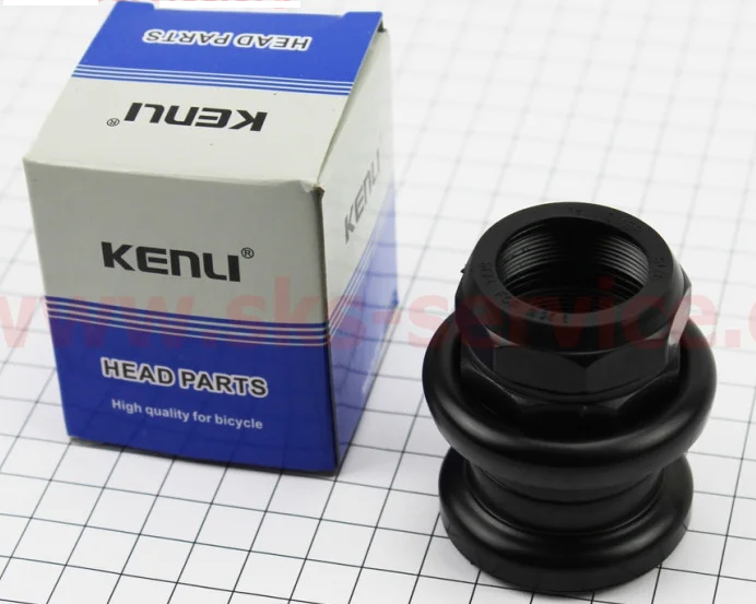 Кермова колонка KENLI KL-B206 1-1/8" 34/28.6х34/30 різьбової вилки чорний