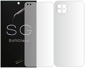 Бронеплівка для Oppo reno 4 lite комплект: для передньої і задньої панелі зносостійка поліуретанова SoftGlass