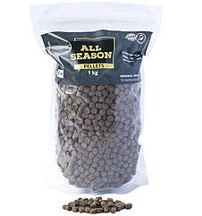 Пеллетс підгодовувальний ALL SEASON (всесезонний) 8 мм, 1 кг