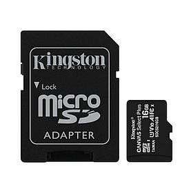 Карта пам'яті Kingston Canvas Select Plus MicroSD 16GB HC Class 10 UHS-I U1 V10 A1 з адаптером (3_01151)