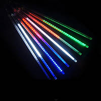 Cветодиодная новогодняя гирлянда "Тающие сосульки" LED 50см 8шт Разноцветные (3_01449)