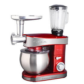 Кухонний комбайн Lexical LMB-1805 3в1 із чашею 8L 1500W Red (3_01492)