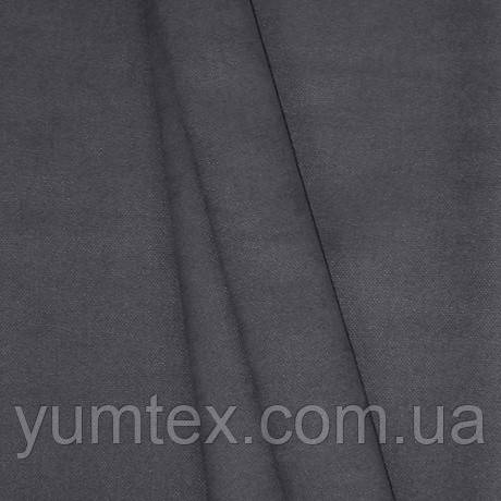 Тканина для римської штори, подушок, чохлів мікровелюр канвас нубук Arwin, колір темно-сірий залишок 1 м