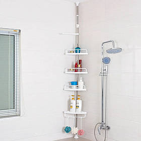 Стійка з полицями для ванної кімнати RIAS Multi Corner Shelf кутова 3.2 м White (3_01686)