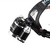 Налобний ліхтарик RIAS RJ-3000 COP Cree T6+2Q5 2x18650 Black (3_01762), фото 4