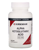 Kirkman Labs, Альфа-кетоглутаровая кислота, alpha-ketoglutaric acid 300 мг, 100 шт