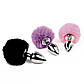 Анальна пробка з хвостиком FeelzToys — Bunny Tails Butt Plug Black, 7х2,5 см., фото 3
