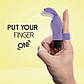 Вібратор на палець FeelzToys Magic Finger Vibrator Purple, 10х3 см., фото 2