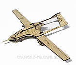 Дерев'яний конструктор "Безпілотник Байрактар", 3D-пазл, розвиваючі іграшки, фото 2