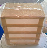 Комод-органайзер "Mini Medium", пластиковий на 4 секції бежевий, фото 4