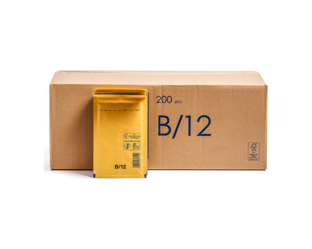 Конверт бандерольний B12 (120 х 215) крафт коричневий з відривною стрічкою, фото 1