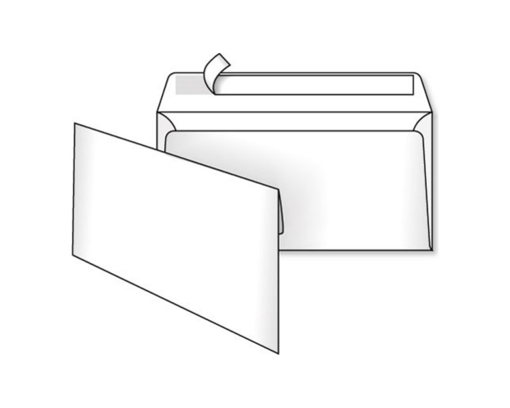 Конверт паперовий E65 DL 110X220 мм (0+0) СКЛ, фото 1