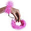 Металеві Наручники з рожевою обробкою Adrien Lastic Handcuffs Pink, фото 4