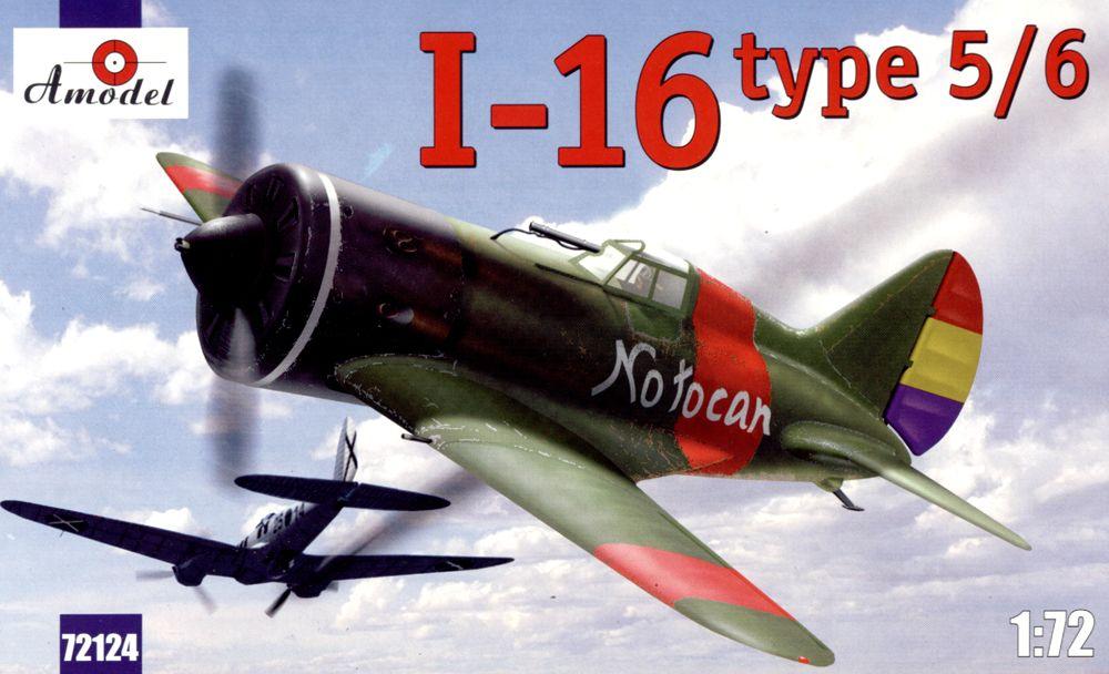 Пластикова модель 1/72 A-model 72124 Радянський винищувач І-16 тип 5/6 Іспанський, фото 1