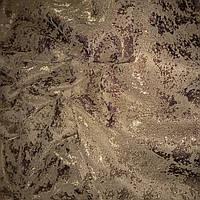 Тканина для подушок чохлів декору римської штори мікровелюр мармуровий шоколад залишок 3.5 м