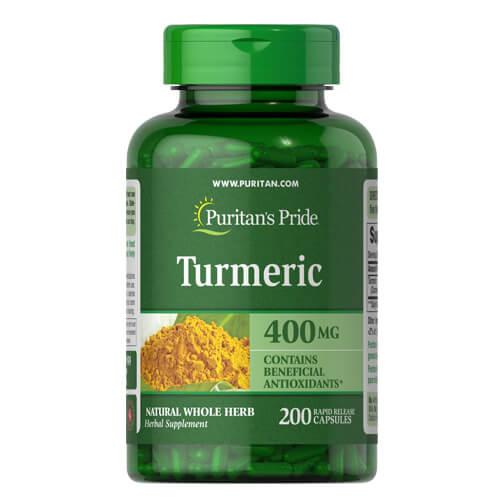 Куркума, Puritan's Pride Turmeric 400 mg 200 капсул