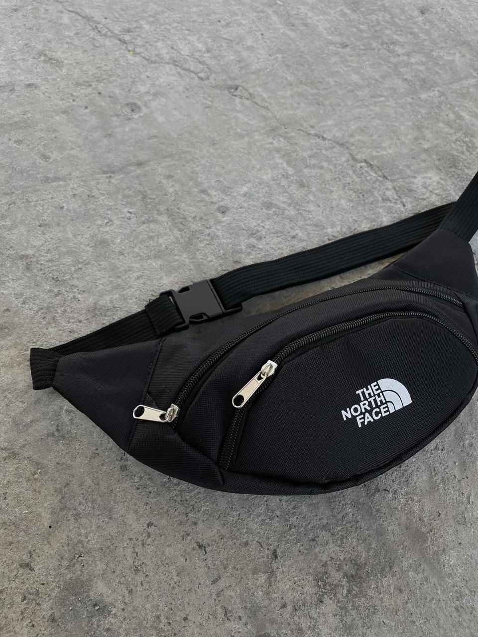 Бананка чоловіча на пояс The North Face чорна сумка поясна через плече Тнф