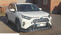 Кенгурятник + УС SHARK для Toyota RAV4 2018+ защита бампера дуги пороги