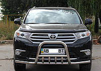 Кенгурятник + УС для Toyota Highlander 2010-2013 защита бампера дуги пороги