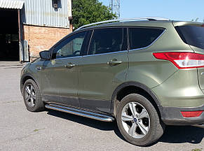 Бічний захист пороги майданчик Ford Kuga 2013+, 2008-12, 2017+ кенгурятник захист задня дуги пороги