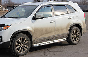 Бічний захист пороги майданчик Kia Sorento 2009-2015 кенгурятник захист задня дуги пороги