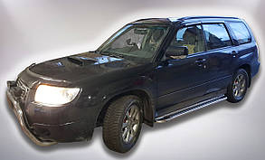 Бічний захист пороги майданчик Subaru Forester 2002-2007 кенгурятник захист бампера дуги пороги