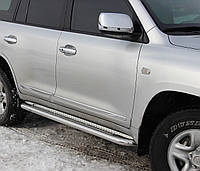 Боковая защита пороги площадка Toyota Land Cruiser 200 2007+ кенгурятник защита бампера дуги пороги