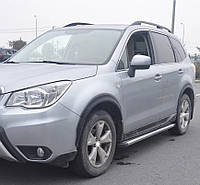 Боковая защита пороги профильные Subaru Forester 2012+ кенгурятник защита бампера дуги пороги