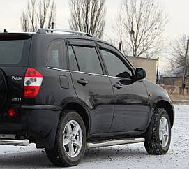 Бічний захист пороги труби Chery Tiggo 2006-2012 кенгурятник захист задня дуги пороги