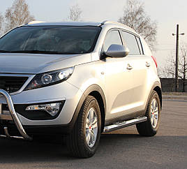 Бічний захист пороги труби Kia Sportage 2010-2015 кенгурятник захист задня дуги пороги