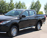 Боковая защита пороги трубы Mitsubishi L 200 96-06 07-10 10-15 15+ Кенгурятник дуги пороги