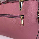 Сумка ділова класична чорна, повсякденна каркасна жіноча сумка з квітами з ручкою та ременем, фото 9