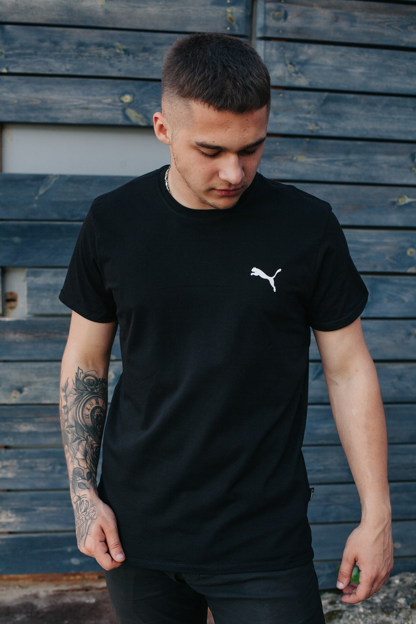 Чоловіча футболка Puma кішка чорний
