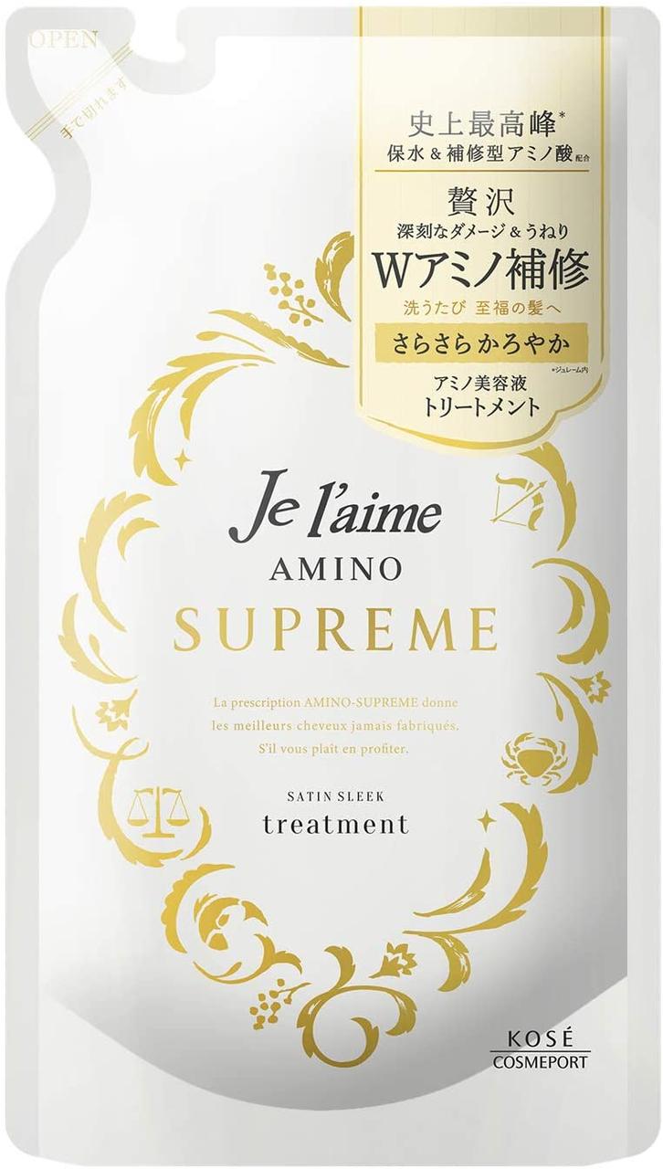 KOSE Jureme Amino Supreme Satin Sleek Відновлюючий кондиціонер для волосся, запасний блок, 350 мл
