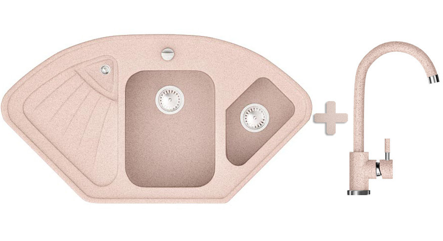 Комплект: мийка гранітна ASKANIA DELTA Авена + Кран