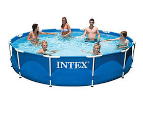 Басейн каркасний круглий (366x76 см, 6503 л) Intex 28210 Синій