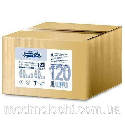 Пелюшка компакт 60см х 60см, 120 шт/ящ, Білосніжка