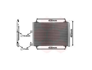 Радіатор кондиціонера Citroen Berlingo I 05-08 Van Wezel 09005173