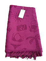 Пляжний рушник Maison Dor Miami Purple бавовна 100-200 см пурпуровий