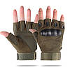 Тактичні безпалі рукавички (велорукавиці, моторукавиці) Eagle Tactical ET-01 Green Розмір L, фото 2