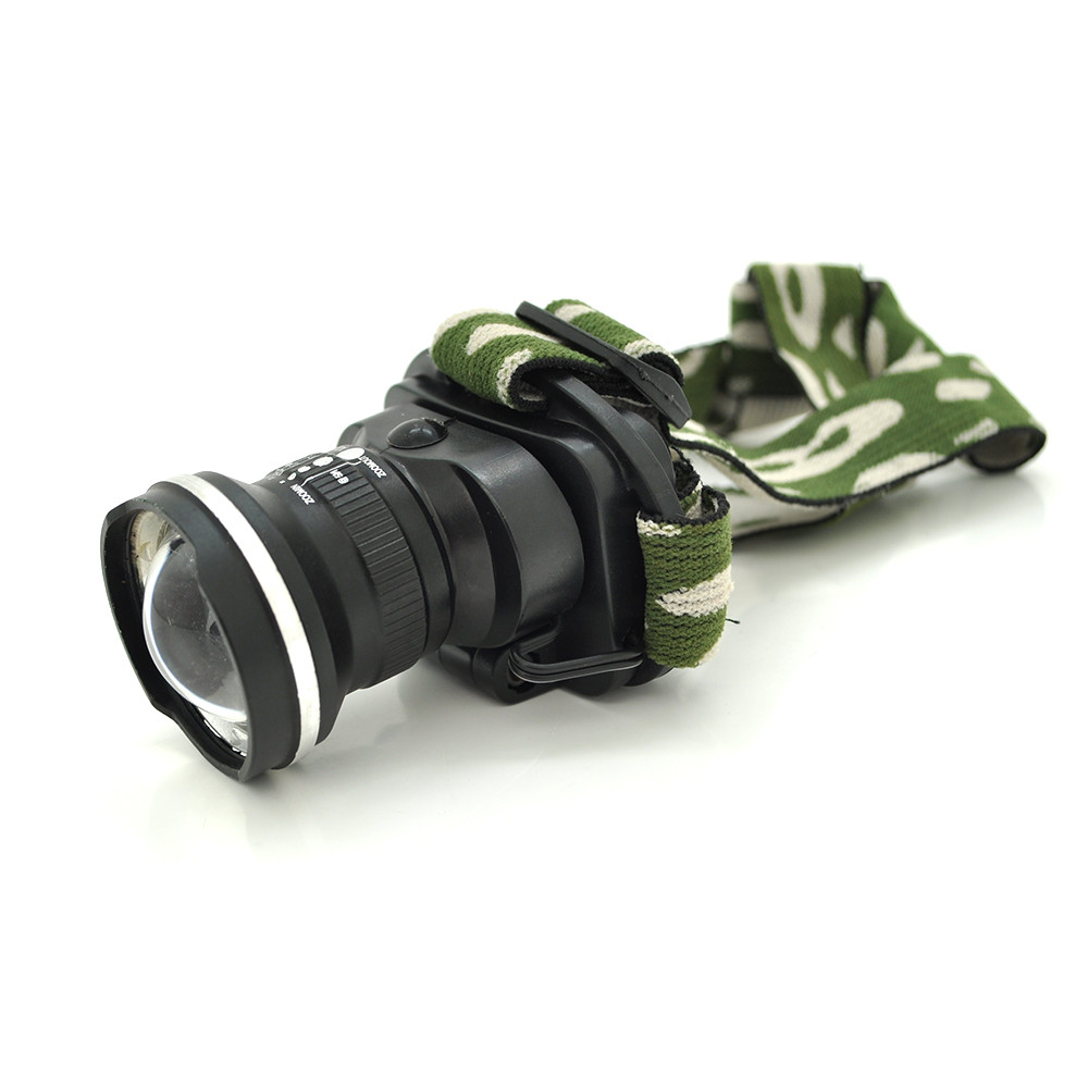Налобний Ліхтарик Bailong BL-6807 Т6, Q5 Cree, 3 різ., Zoom, корпус-пластик, водостійкий, ударостійкий,