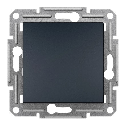 Вимикач одноклавішний Schneider Asfora, Антрацит, фото 1