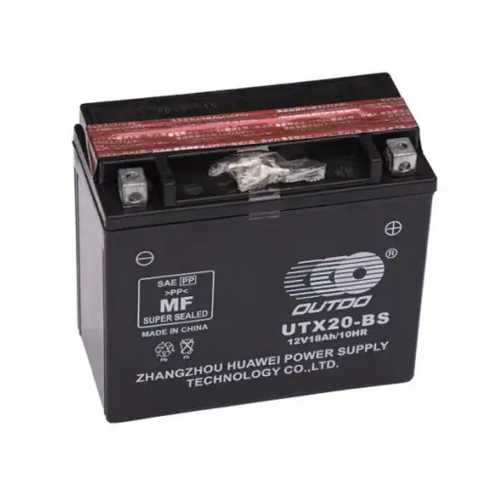 Мотоаккумулятор AGM OUTDO UTX20-BS, 12V 18Ah (175 х 87 х 155), Black, Q3, фото 1