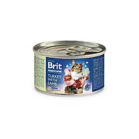Вологий корм для кішок Brit Premium by Nature Turkey with Lamb 200 г паштет з індичкою і ягням