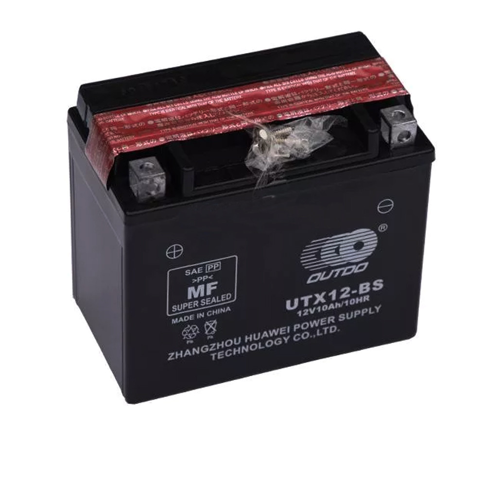 Мотоаккумулятор AGM OUTDO UTX12-BS, 12V 10Ah (150 х 87 х 130), Black, Q6, фото 1
