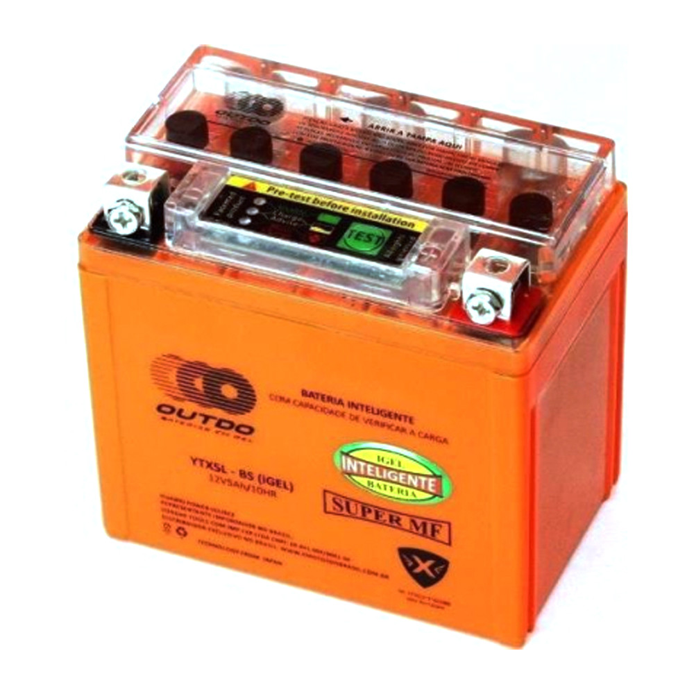 Мотоакумулятор OUTDO UTX5L-BS GEL, 12 V 5 Ah (113 х 70 х 108), Orange, Q10, фото 1