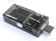 USB тестер Keweisi KWS-V21 напряжения (3-8V) и тока (0-3A), Black
