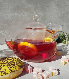 Чайник глек скляний 1200 мл Edenberg EB-1200ML / Чайник для заварки чаю термоскло